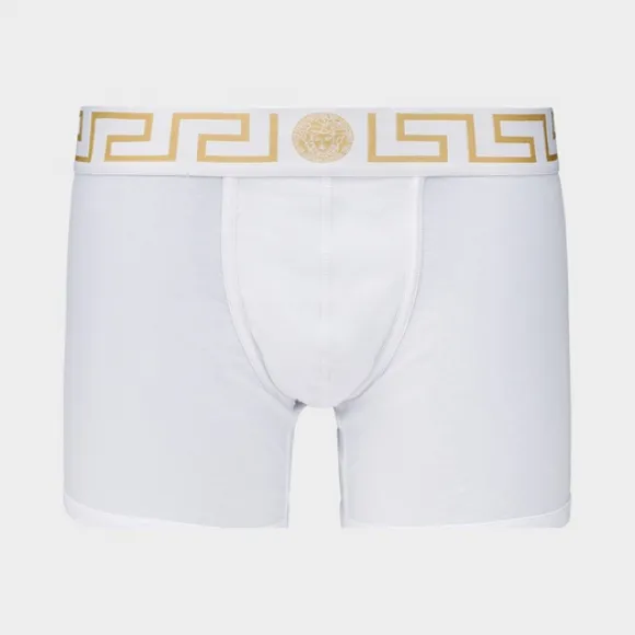 范思哲/Versace 贴身版型拳击手短裤 - 白色 平角底裤 AU10028-AC00059_A81H