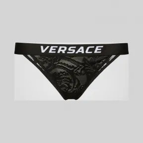 范思哲/Versace Versace Logo蕾丝丁字裤 AUD10002-AZ00018_A1008