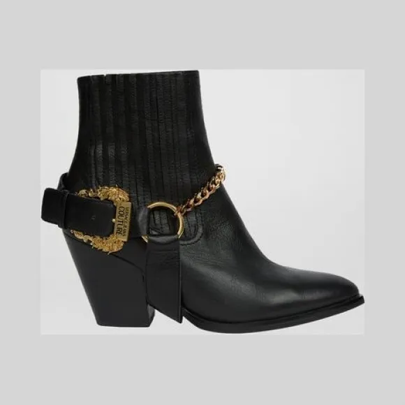 范思哲/Versace Baroque别扣Camperos鞋跟靴子 EE0VUBS10-E71161_E899