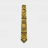 范思哲/Versace Gold Hibiscus印花领带 ICR7001-IT03108_I7616