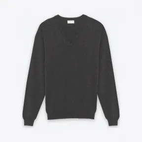伊夫圣罗兰/Yves Saint laurent 经典灰色 V 领羊绒衫 313859Y1QFG1103