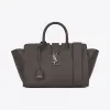 伊夫圣罗兰/Yves Saint laurent 小号DOWNTOWN Cabas灰色和鳄鱼压纹真皮包 436832D332N2