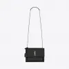 伊夫圣罗兰/Yves Saint laurent 中号SUNSET黑色漆皮包 442906AB80E1000