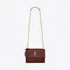 伊夫圣罗兰/Yves Saint laurent 女士 SUNSET中号鳄鱼纹压印亮面皮革 442906DND0J6147