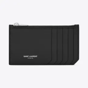 伊夫圣罗兰/Yves Saint laurent 经典黑色粒纹皮革5片段拉链包 458583B680N1000