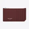 伊夫圣罗兰/Yves Saint laurent FRAGMENTS暗红色粒纹真皮拉链袋 458583B680N6219