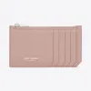 伊夫圣罗兰/Yves Saint laurent FRAGMENTS浅胭脂色粒纹真皮拉链袋 458583B680N6920