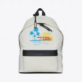 伊夫圣罗兰/Yves Saint laurent 等待在白色帆布的日落背包的城市 4654489NN1F9080