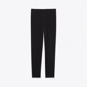 伊夫圣罗兰/Yves Saint laurent 黑色纯羊毛斜纹经典低腰裤 466154Y173Q1000