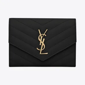 伊夫圣罗兰/Yves Saint laurent 黑色monogram护照包  466782BOWE11000