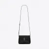 伊夫圣罗兰/Yves Saint laurent LOULOU黑色真皮小肩包，配有Y形绗缝 467072DV7071000
