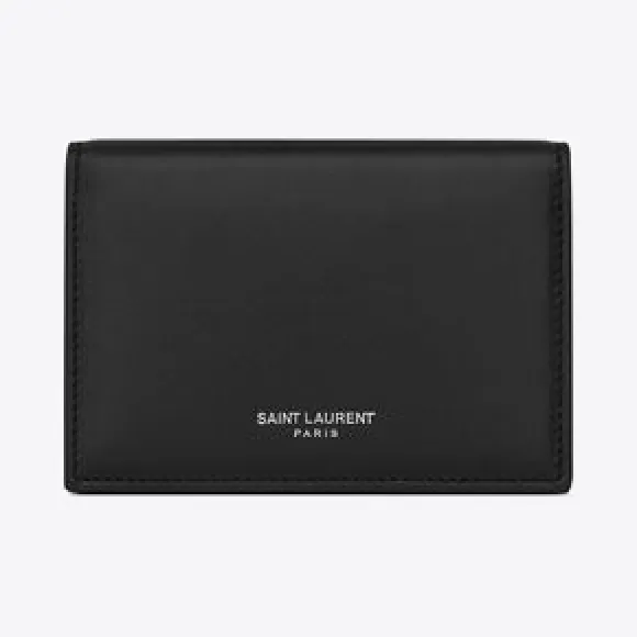 伊夫圣罗兰/Yves Saint laurent 光滑皮革翻盖名片夹 4693380U90N1000