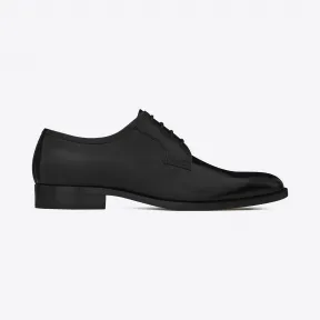 伊夫圣罗兰/Yves Saint laurent MONTAIGNE 25黑色真皮德比鞋 471737D6K001000