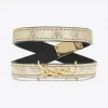 伊夫圣罗兰/Yves Saint laurent MONOGRAM double wrap bracelet in cracke