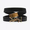 伊夫圣罗兰/Yves Saint laurent YSL黑色真皮和浅青铜色调金属炫绕手链 483215DV70W1000