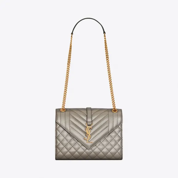 伊夫圣罗兰/Yves Saint laurent ENVELOPE 中号彩虹色粒面压花真皮包 48720603X118308