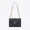 伊夫圣罗兰/Yves Saint laurent ENVELOPE 中号粒面压花真皮包 487206BOW911251