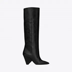 伊夫圣罗兰/Yves Saint laurent NIKI 85靴子采用黑色皮革制成 4928100AR001000
