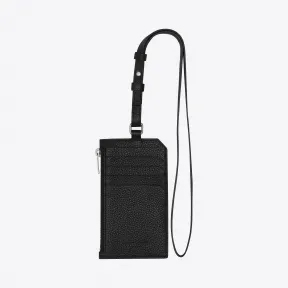 伊夫圣罗兰/Yves Saint laurent DAY BAG名片盒，黑色粒面皮革表带 507691DTI0E1000