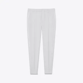 伊夫圣罗兰/Yves Saint laurent 标志性le smoking黑色颗粒纹理初剪羊毛制直筒裤 516111Y512W