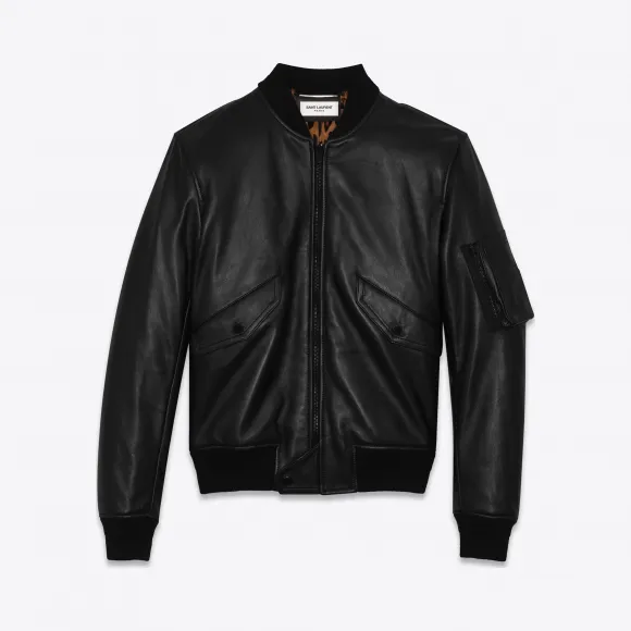 伊夫圣罗兰/Yves Saint laurent bomber jacket in leather 535318YC2QX353