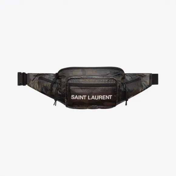 伊夫圣罗兰/Yves Saint laurent nuxx迷彩印花尼龙斜挎包 581375FAAEJ3091