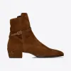 伊夫圣罗兰/Yves Saint laurent CLEMENTI麂皮搭扣靴 5865520LI002330