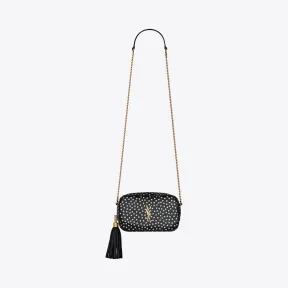 伊夫圣罗兰/Yves Saint laurent LOU波点皮革迷你手袋