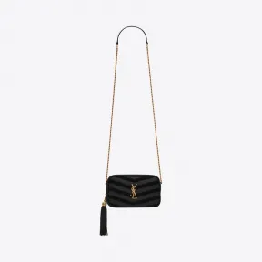 伊夫圣罗兰/Yves Saint laurent lou绒面材质和matelassé皮革迷你手袋 6125790JJN71000