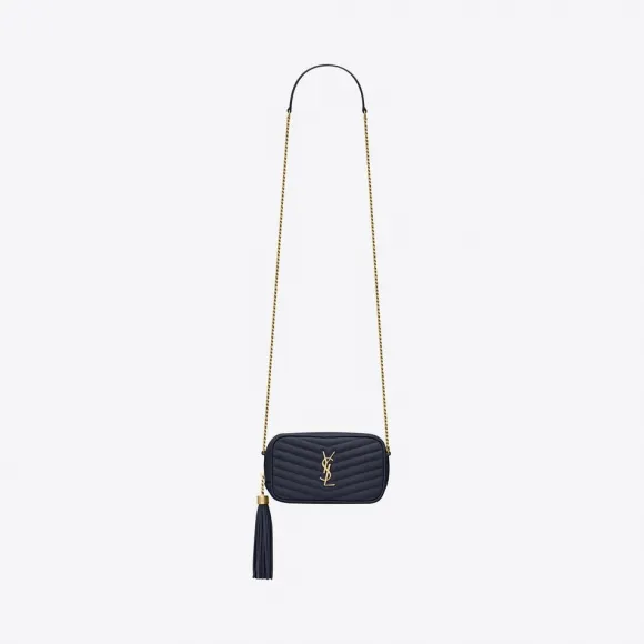 伊夫圣罗兰/Yves Saint laurent lou绗缝粒面压印皮革迷你手袋 6125791GF014147