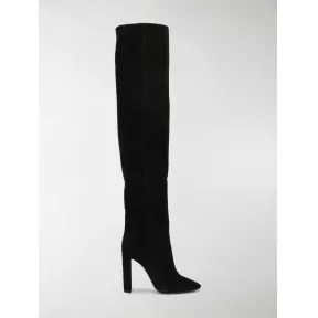伊夫圣罗兰/Yves Saint laurent 女士 绒面革高跟靴 6211200LI001000