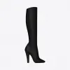 伊夫圣罗兰/Yves Saint laurent 68光滑皮革靴 6579222W7001000