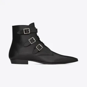 伊夫圣罗兰/Yves Saint laurent STAN光滑皮靴 68668728N001000