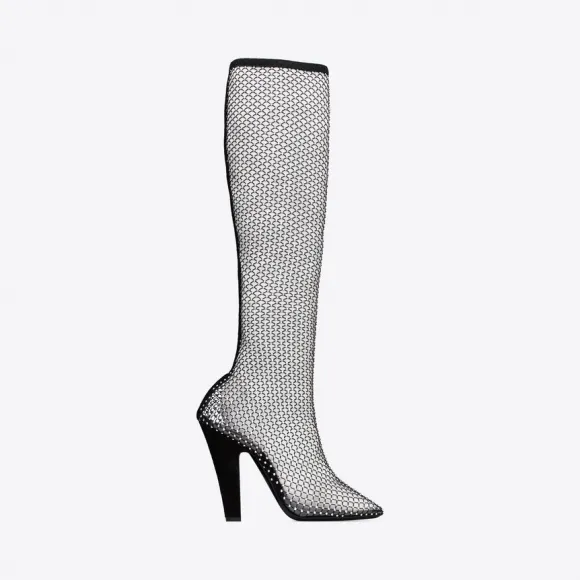 伊夫圣罗兰/Yves Saint laurent 68水钻网眼靴 688825AAAH41073