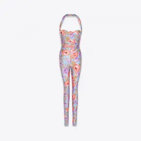 伊夫圣罗兰/Yves Saint laurent 闪亮玫瑰图案针织露背连衣裤 689916Y6E974274