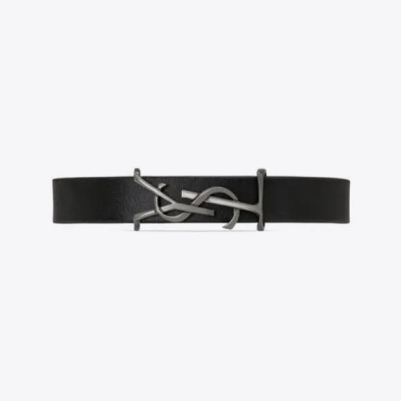 伊夫圣罗兰/Yves Saint laurent opyum光滑皮革和金属手链 7088150IH0R1000