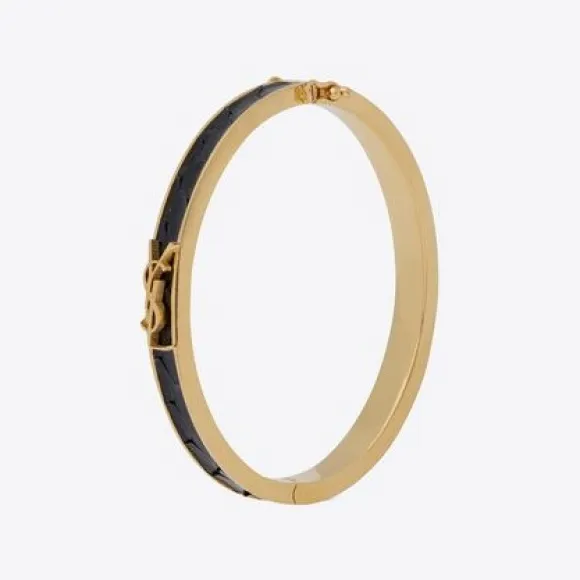 伊夫圣罗兰/Yves Saint laurent opyum蟒蛇皮和金属手链 711615EAABT1000