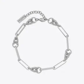 伊夫圣罗兰/Yves Saint laurent 复古矩形缆链和结扣链节金属手链 712556Y15008126