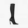 伊夫圣罗兰/Yves Saint laurent justify亮面皮革靴 717560AAAPI1000