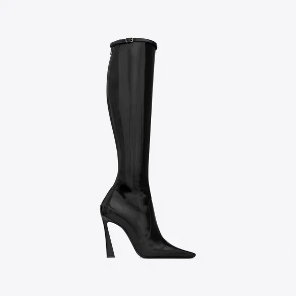 伊夫圣罗兰/Yves Saint laurent justify亮面皮革靴 717560AAAPI1000