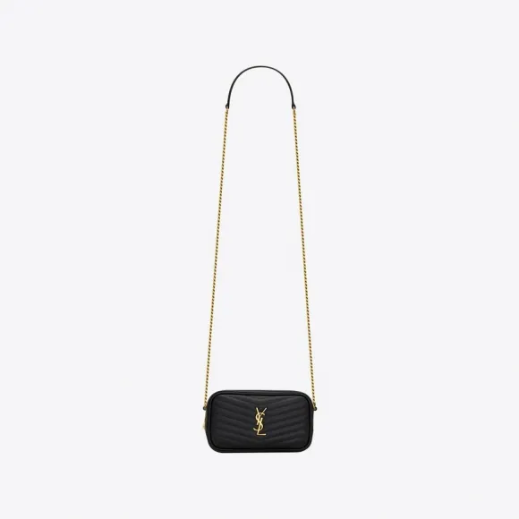 伊夫圣罗兰/Yves Saint laurent lou绗缝亮面皮革迷你手袋 748849DV7011000