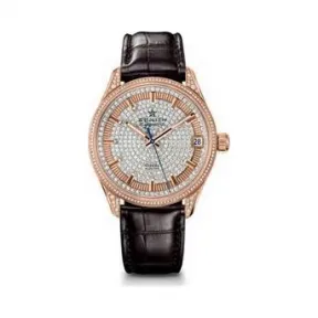 真力时/Zenith El Primero 玫瑰金镶钻 自动机械机芯 女表 22.2171.4650-79.C713