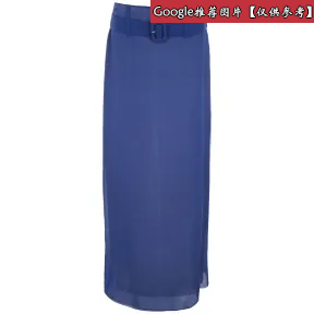 普拉达/Prada 墨蓝色  长裙 P166OR 1IQP F0021