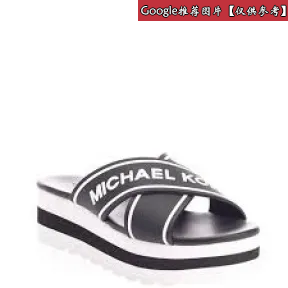 迈克高仕/Michael Kors 品牌 Logo 厚底运动拖鞋 40S9DEFA2Q012