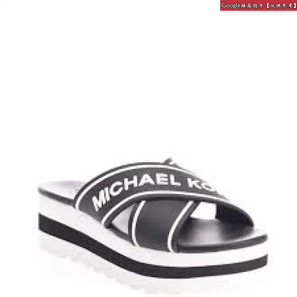 迈克高仕/Michael Kors 品牌 Logo 厚底运动拖鞋 40S9DEFA2Q012