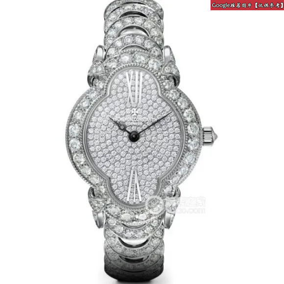 江诗丹顿/Vacheron Constantin Heures CréAtives创意时光系列 18K白金镶钻，铺镶104颗圆形