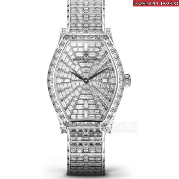江诗丹顿/Vacheron Constantin Malte马耳他系列 18k白金镶钻，隐秘式镶嵌（118 颗长方形切割钻石） 