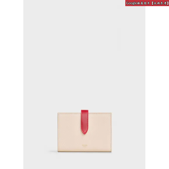 思琳/Celine 女士 Strap中号双色粒面小牛皮钱包 10B643BRU.02PR