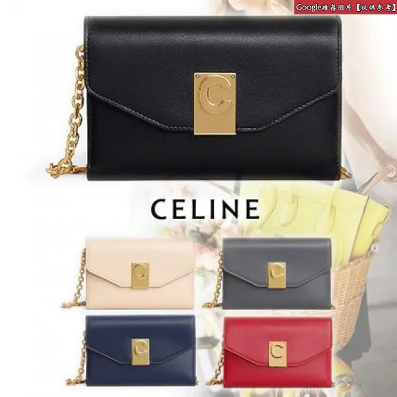 思琳/Celine 女士 C系列iPhoneX和iPhoneXS亮泽光滑小牛皮手机包 10C543BLJ.07BF