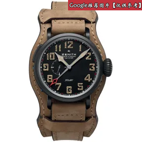 真力时/Zenith 飞行员系列 钛金属，覆有 DLC（ Diamond Like Carbon ）涂层 自动机械机芯 男表 96.2431.693-21.C740